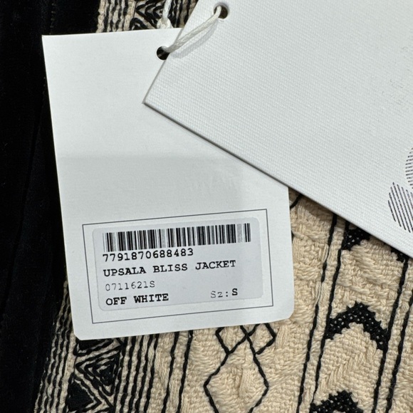 Maria Cher Jacquard Upsala Bliss Jacket Off White NWT $550 - Picture 5 of 7